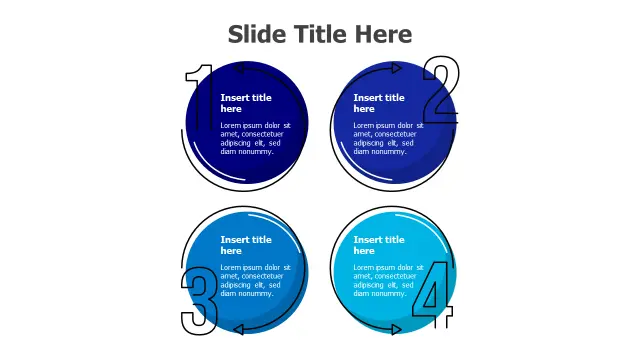 4-Point Circular Numbering Infographic | PPT Design