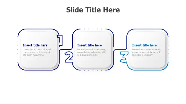 Three Stage Sequential Process Boxes | PPT Design