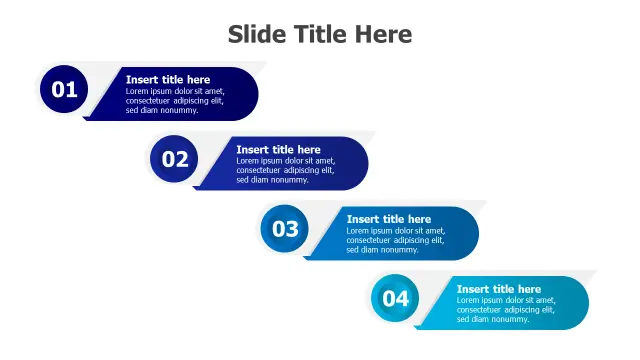 Four Step Gradient Process Infographic | Agenda | PPT Design