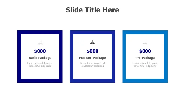 Three Tier Package Comparison Cards