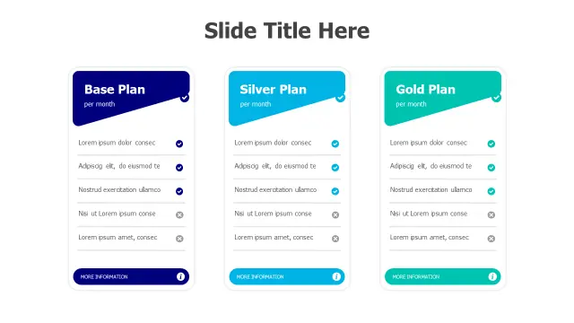 Three Tier Subscription Pricing Cards