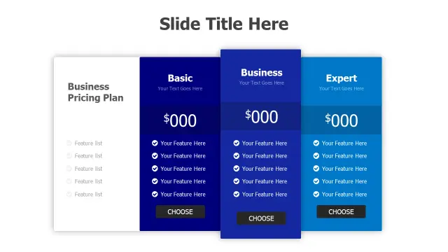 Three Tier Business Pricing Table