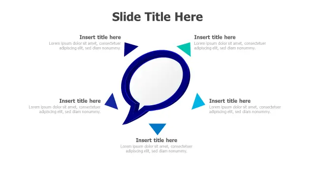5-Point Speech Bubble Star Infographic | PPT Design