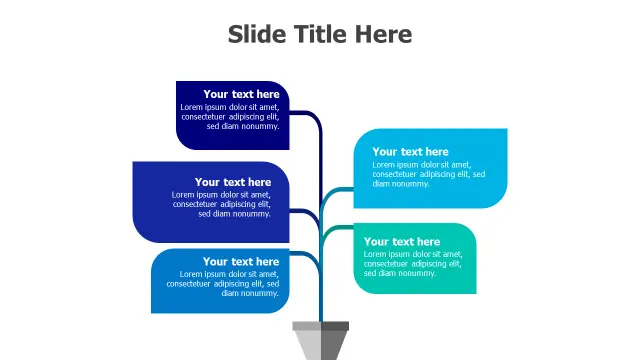 5-Point Convergent Flow Tree Diagram | Trees | PPT Design