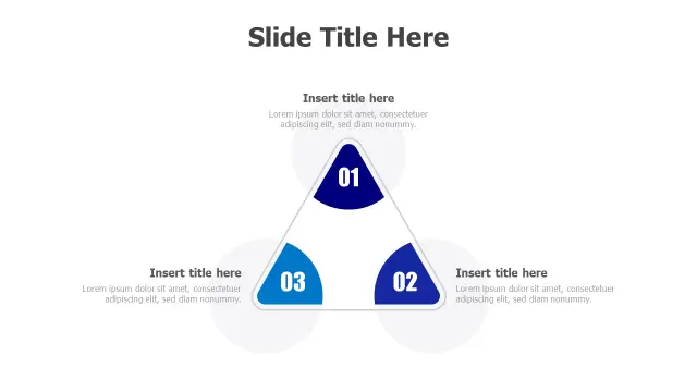 Three Point Triangular Process Infographic | PPT Design