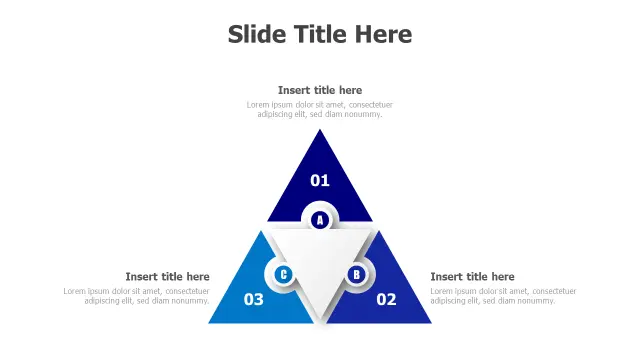 Three Section Pyramid Hierarchy Infographic | PPT Design