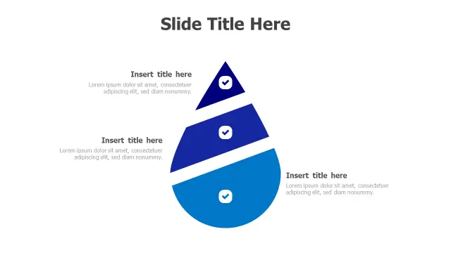 Three Tier Water Drop Process Infographic | PPT Design