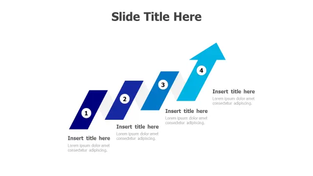 4-Step Growth Arrow Sequence Infographic | PPT Design