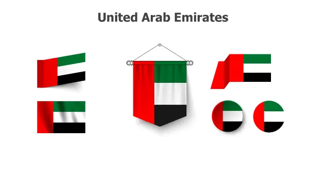 UAE Flag Collection Multi Style Variations | PPT Design