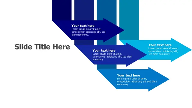 4-Step Convergent Arrow Process Flow | Arrows | PPT Design