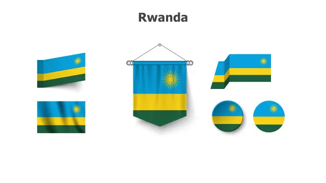 Rwanda Flag Collection Multiple Formats | Flags | PPT Design