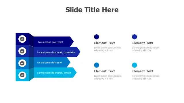 4-Step Checklist Arrow Process Flow | Arrows | PPT Design