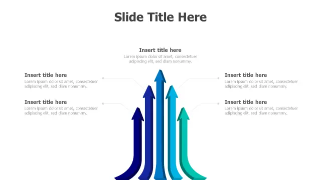 Five Step Growth Arrow Infographic | Arrows | PPT Design