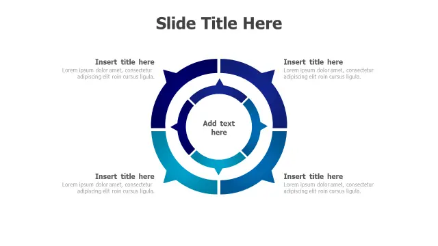 4-Point Circular Arrow Diagram Template | PPT Design