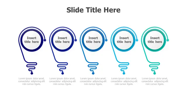5-Stage Lightbulb Process Flow Infographic | PPT Design