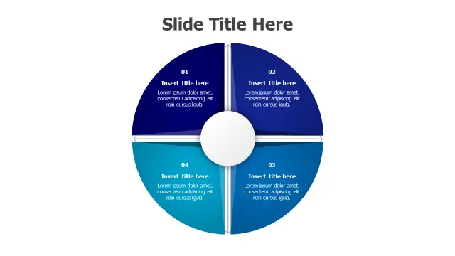 Four Segment Circular Matrix Diagram
