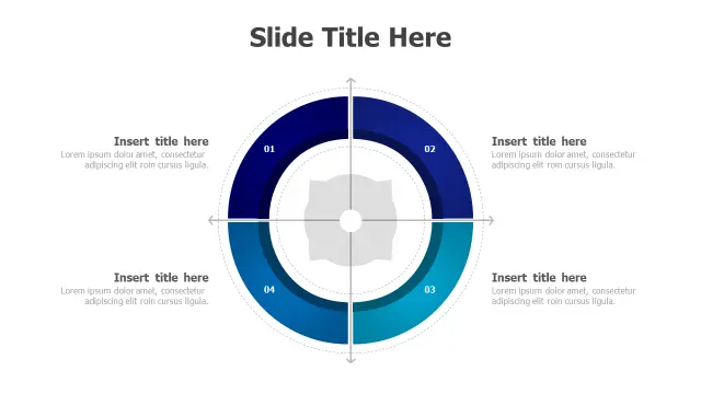 Four Quadrant Donut Chart Matrix | Matrix | PPT Design