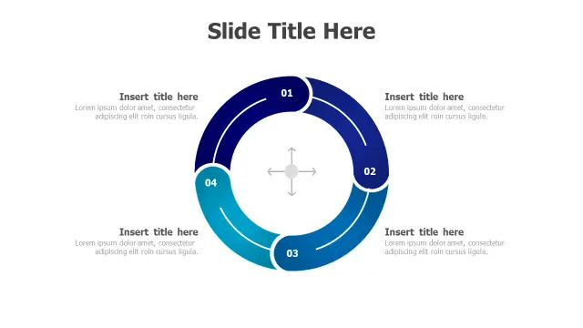 4-Step Circular Process Flow Diagram — Professâ€¦ | PPT Design