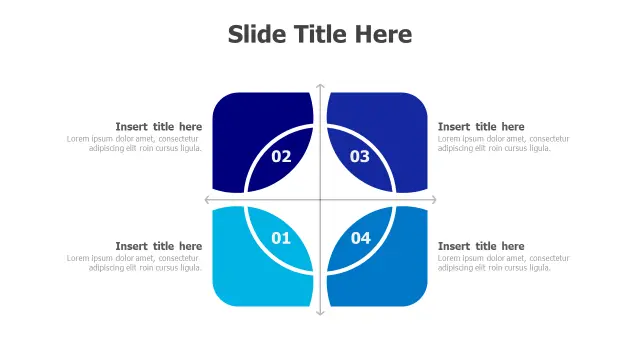 Four Quadrant Circular Matrix Infographic | PPT Design