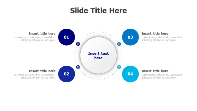 4-Point Central Hub Infographic Layout | PPT Design