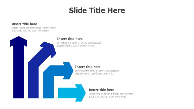 Four Step Arrow Flow Infographic | Arrows | PPT Design