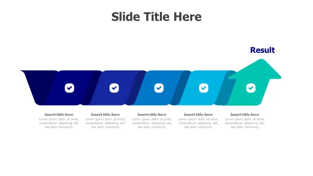 Five Step Ascending Arrow Process Flow | Arrows | PPT Design