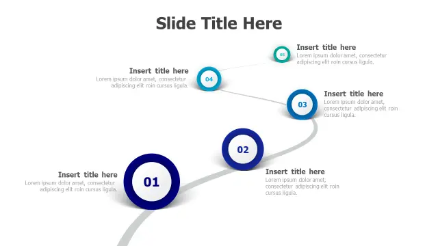 5-Stage Process Pathway Infographic | Roadmap | PPT Design