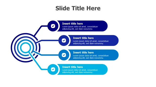 Target Core 4-Branch Radiating Infographic | PPT Design