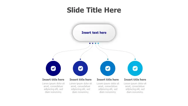 Four Point Hierarchical Branch Infographic | PPT Design