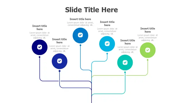 6-Step Connected Process Flow Diagram | PPT Design