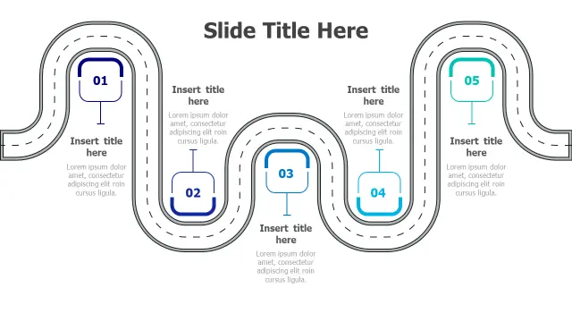 Curved Path Roadmap Infographic Layout | PPT Design