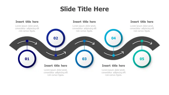 5-Step Winding Path Roadmap Infographic — Alte… | PPT Design
