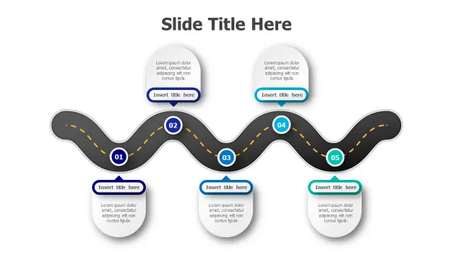 5-Step Winding Path Roadmap Infographic — Modeâ€¦ | PPT Design