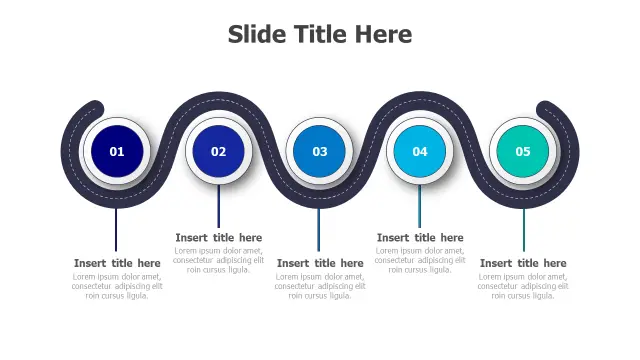 Winding Path Milestone Process Roadmap | PPT Design