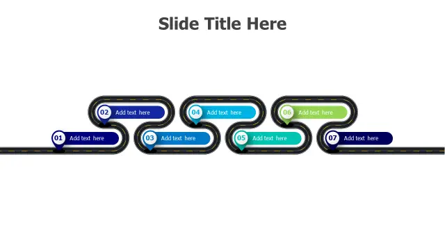 7-Stage Winding Path Timeline Infographic | PPT Design
