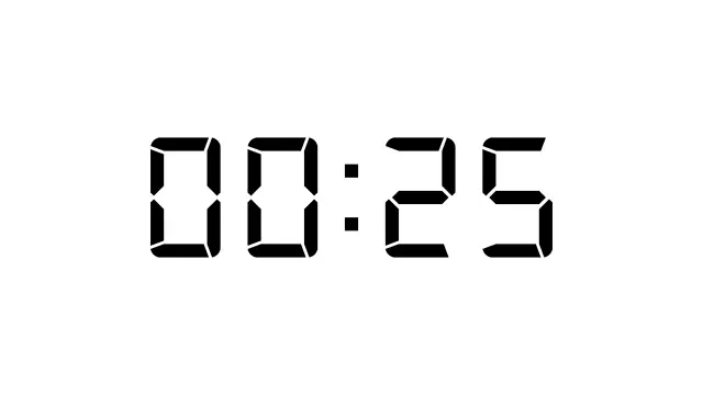 Digital Clock 25 Second Countdown Timer | Timer | PPT Design
