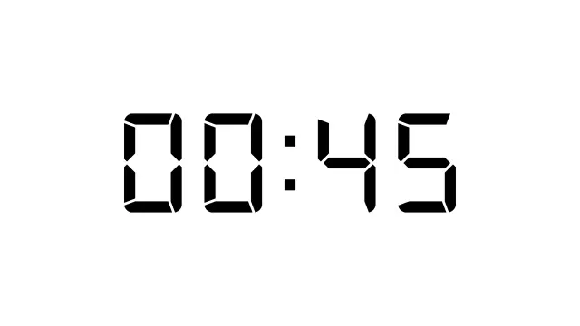 Digital Clock 45 Second Countdown Timer | Timer | PPT Design