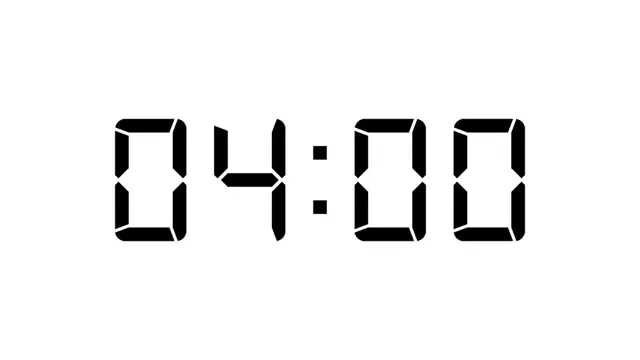 Digital Display 4 Minute Countdown Timer | PPT Design