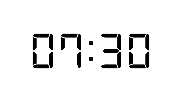 Digital Display Countdown Timer 7m30s | Timer | PPT Design