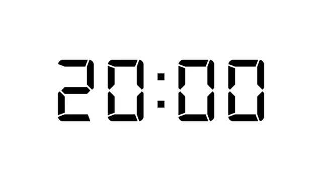 Digital LCD 20 Minute Countdown Timer | Timer | PPT Design