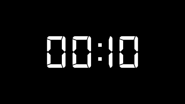 Digital Clock 10 Second Countdown Timer | Timer | PPT Design