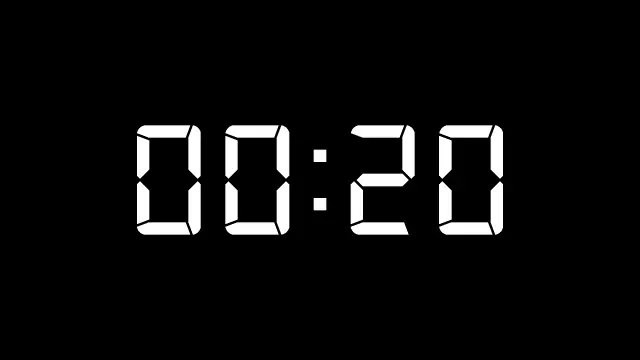 Digital Countdown 20 Second Timer | Timer | PPT Design