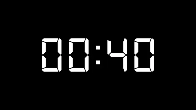 Digital LCD 40 Second Countdown Timer | Timer | PPT Design