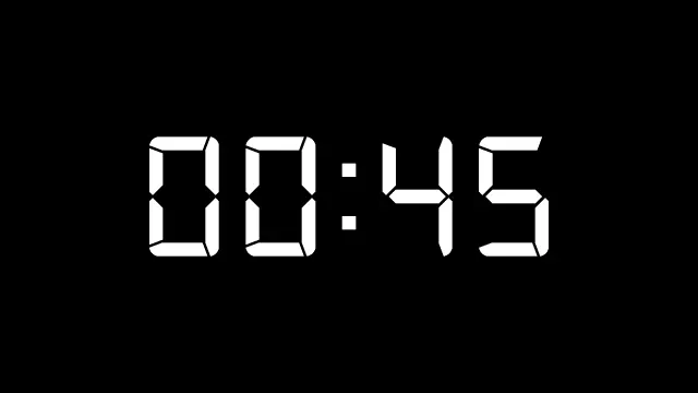 45 Second Digital Clock Display Timer | Timer | PPT Design
