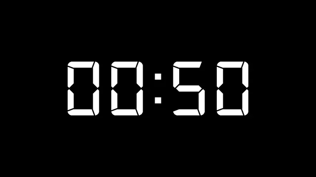 50 Second Digital Clock Timer Display | Timer | PPT Design