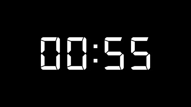 55 Second Digital Clock Timer | Timer | PPT Design