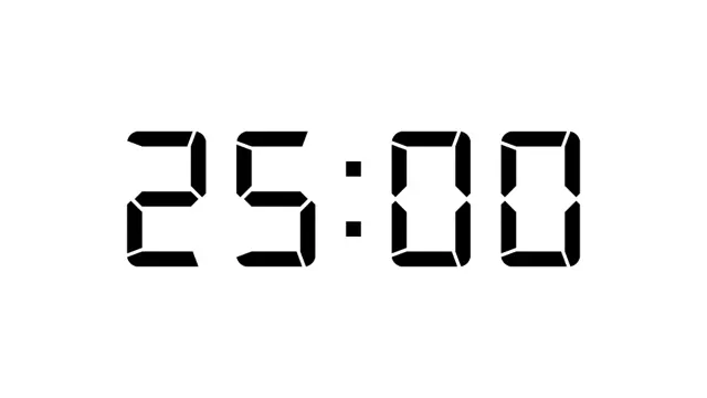 Digital LED 25 Minute Countdown Timer | Timer | PPT Design