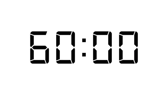 Digital Display 60 Minute Countdown Timer | PPT Design