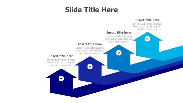 4-Stage Ascending Arrow Process Flow | Arrows | PPT Design