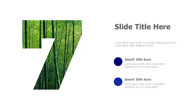 Green Forest Number 7 Image Placeholder | PPT Design